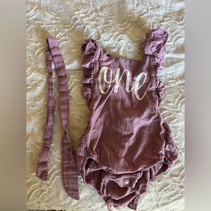 First birthday outfit onesie